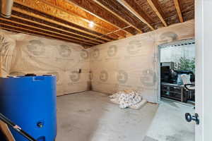 Basement with water heater