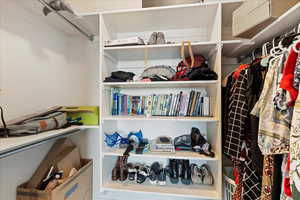 View of spacious closet