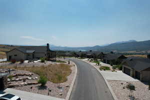 View of road with a mountain view