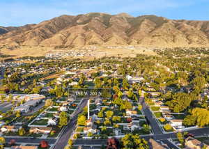 Bird's eye view featuring a mountain view