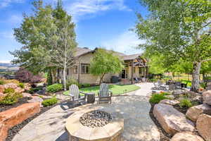 View of patio / terrace featuring a fire pit