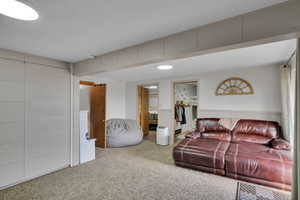 View of carpeted living room