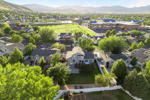 Aerial neighborhood view