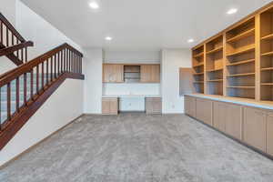 Spacious basement family room