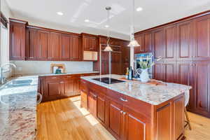 Gourmet kitchen with high-end appliances