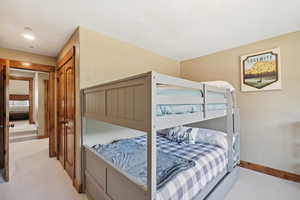 View of carpeted bedroom