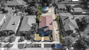 Birds eye view of property