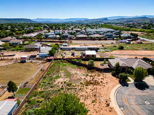 Bird's eye view featuring a mountain view