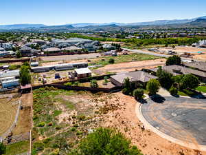 Drone / aerial view with a mountain view