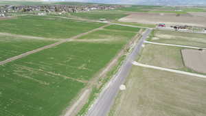 Aerial view featuring a rural view