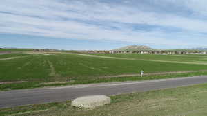 Exterior space featuring a mountain view