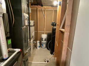 Utility room with water softener