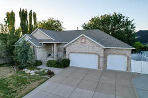 View of front facade with a garage