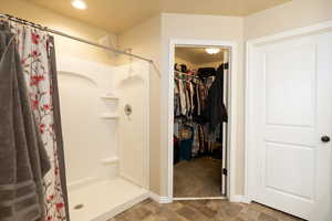 Master Bath - walk-in shower and closet