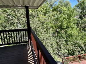 View of wooden terrace from owner's bedroom suite