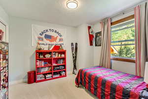 View of carpeted bedroom