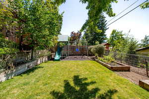 Backyard and play structure