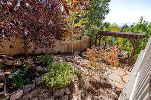 Water feature and patio