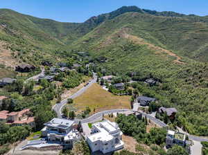 Bird's eye view featuring a mountain view