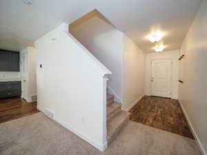 Entryway featuring dark hardwood / wood-style floors