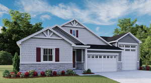 Rendering of the front of the house Color and materials may very