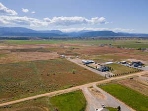 Drone / aerial view with a rural view and a mountain view