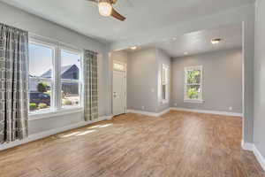 Front rooms with great sun exposure from the west.