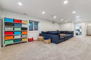 View of carpeted living room