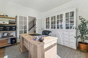 Office featuring hardwood / wood-style flooring