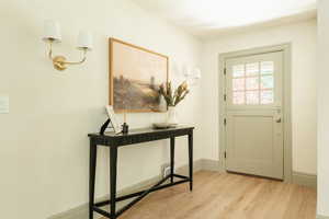 Interior space featuring light wood-type flooring