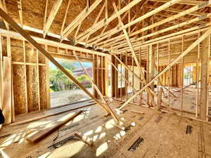 View from inside the Owner's suite looking toward the sliding glass doors to the backyard.