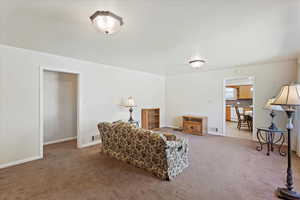 View of carpeted living room