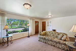 View of carpeted living room