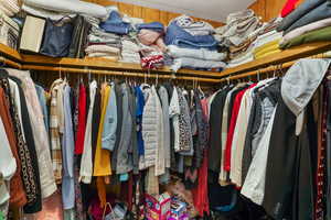 View of walk in closet