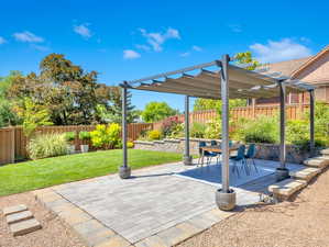 View of patio / terrace with a pergola