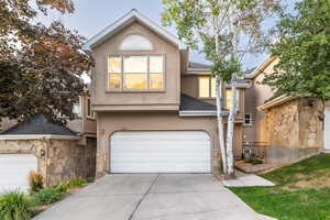 View of front of house featuring a garage