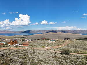 View of mountain feature featuring a water view