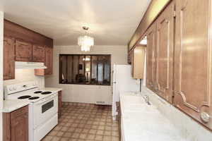 Spacious kitchen with ample cabinet storage