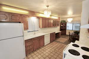 Spacious kitchen with ample cabinet storage