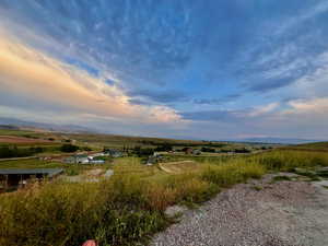 Nature at dusk with a rural view