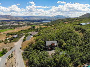 Bird's eye view featuring a mountain view