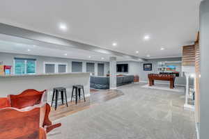 Expansive basement living area