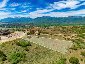 Exterior space featuring a mountain view