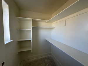 View of walk in closet