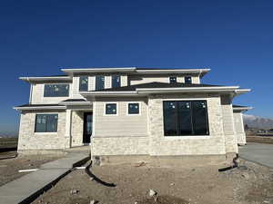 View of prairie-style house