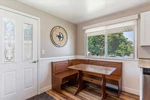 Dining area featuring light hardwood / wood-style flooring