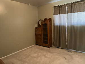 View of carpeted spare room