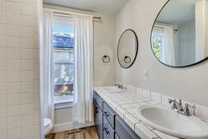 Bathroom with  double vanity