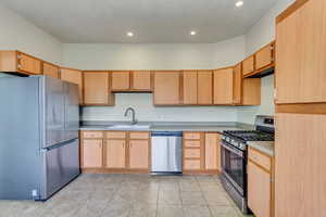 Large kitchen with new appliances