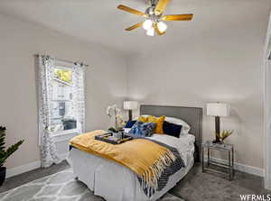 Staged light filled bedroom #1